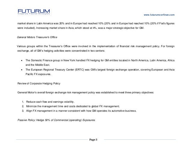foreign exchange case study pdf what do you think of gm?s foreign exchange hedging policies? would you advise any changes?